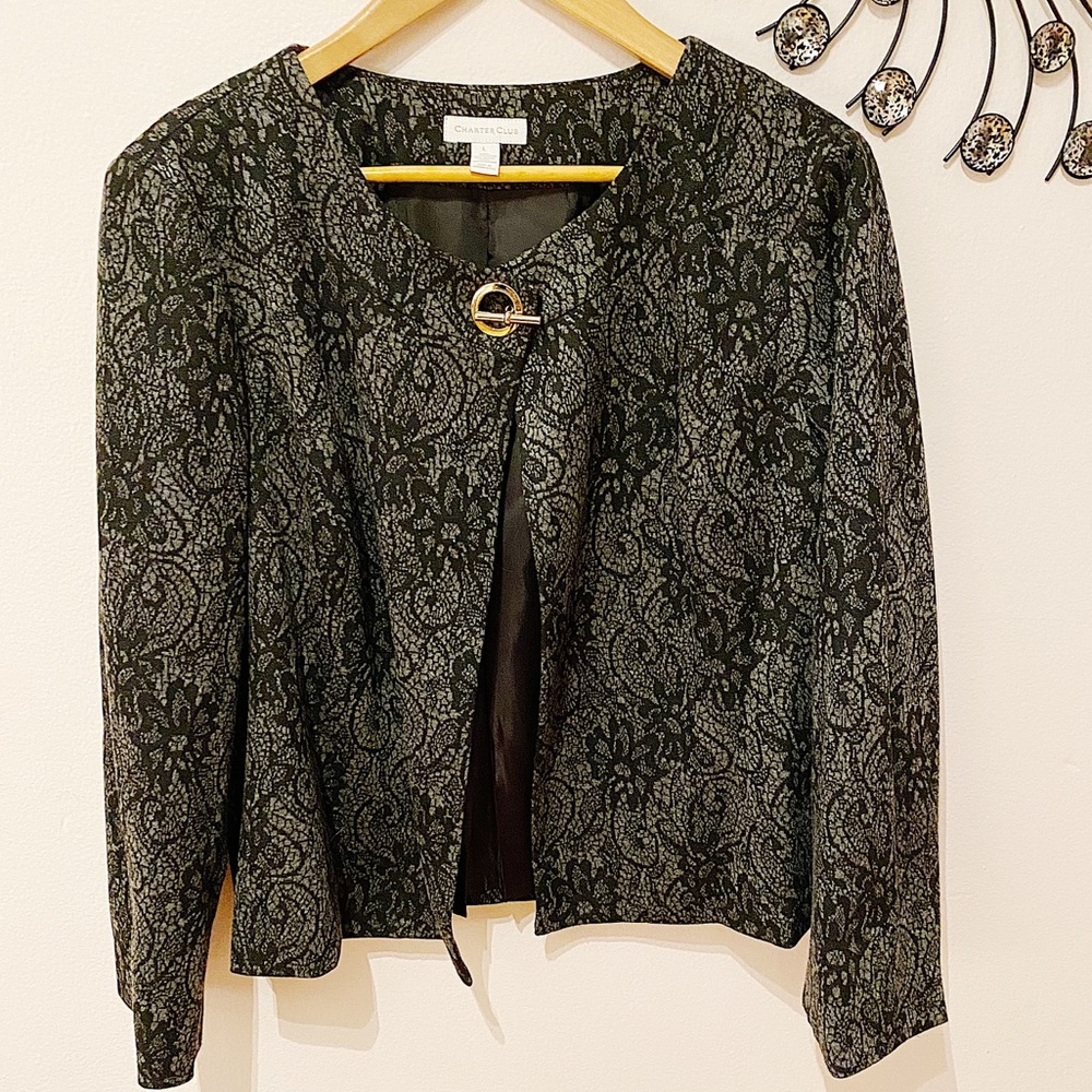 one button blazer jacket.